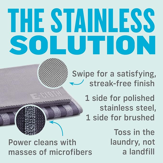 E-Cloth Stainless Steel Microfiber Cleaning Cloth Pack - Image 9