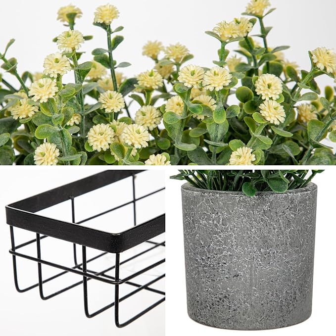 DILATATA Baby's Breath Artificial Flowers Table Centerpiece Decoration Potted - Image 5