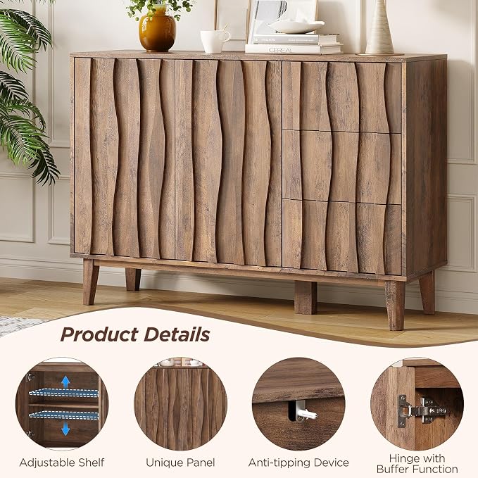 Maupvit Fluted Buffet Cabinet - Image 4