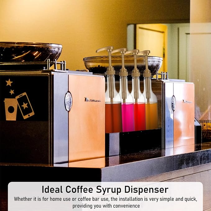 Bokon Coffee Syrup Dispenser 25.4 oz 750 ml Drinking Syrup Pump Bottles - Image 4