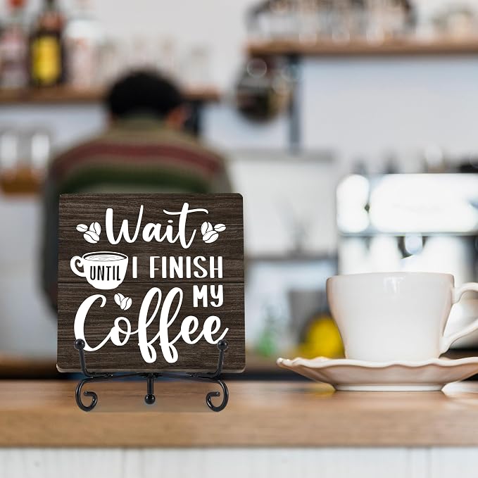Coffee Bar Decor, Farmhouse Kitchen Table Decorations, Cafe Station Accessories - Image 6