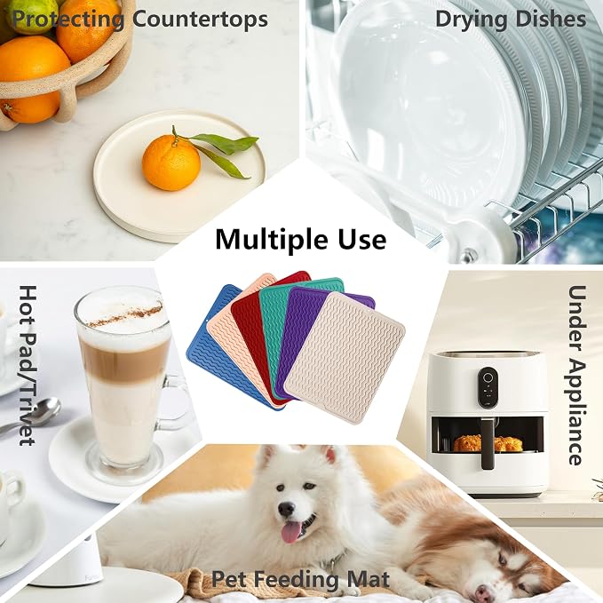 ZLR Silicone Dish Drying Mat for Kitchen Counter - Image 5