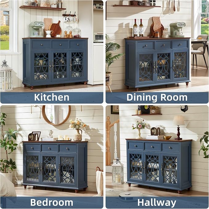 Joaxswe Farmhouse Sideboard Buffet Cabinet - Image 4