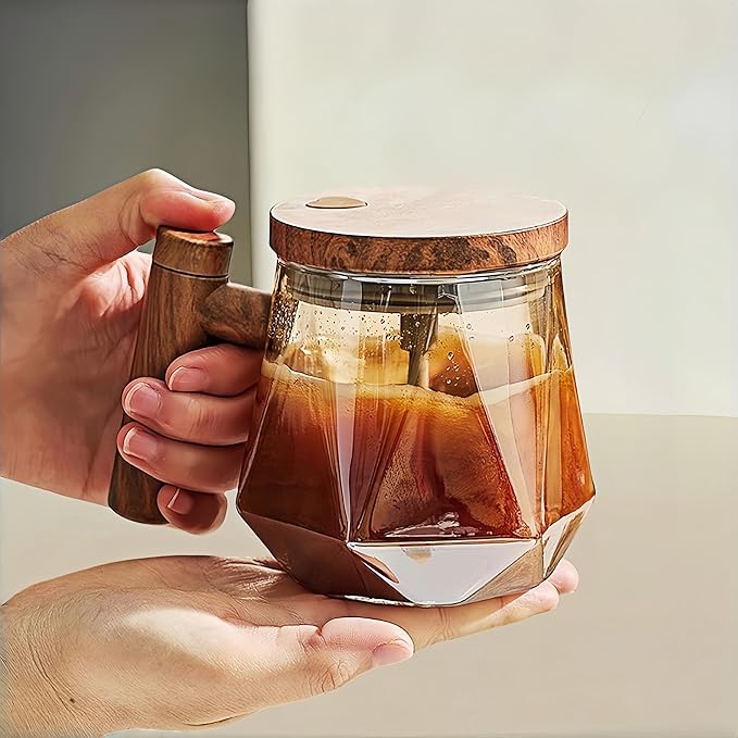 Self Stirring Coffee Mug, 13.5 oz Borosilicate Glass | 400 ml personal mug by Unknown