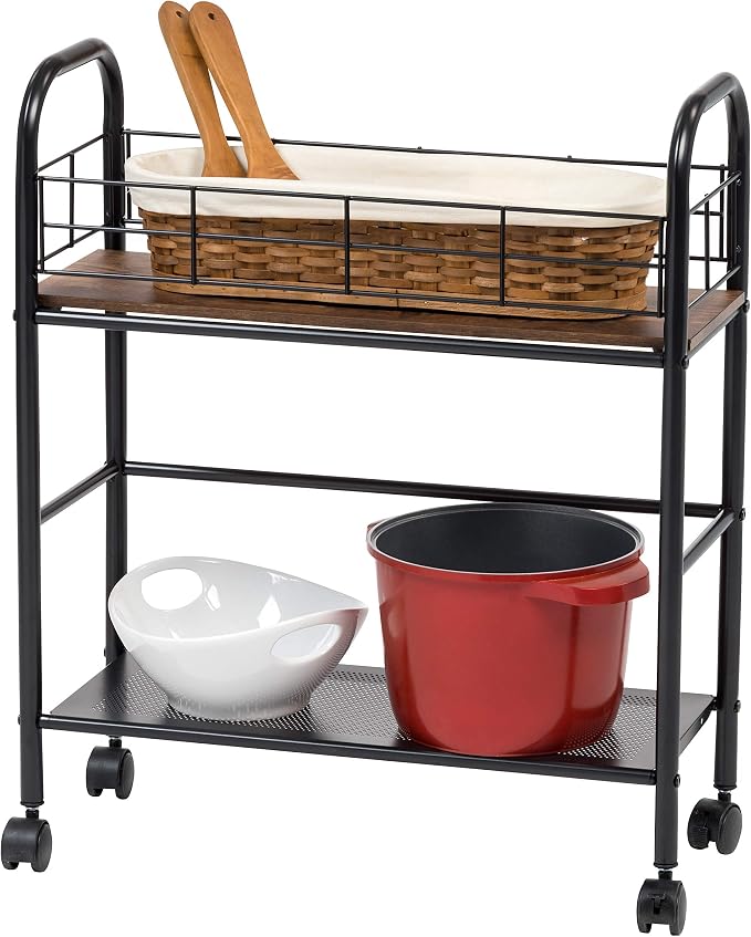 IRIS USA 2-Tier Kitchen Storage Rolling Cart by IRISUSA