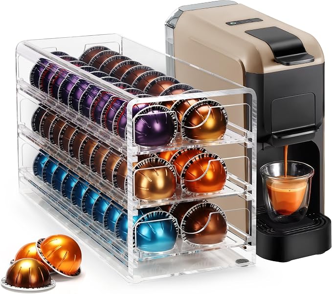 3 Layers Clear Acrylic Coffee Pod Drawer by ZHIYO-LIFE