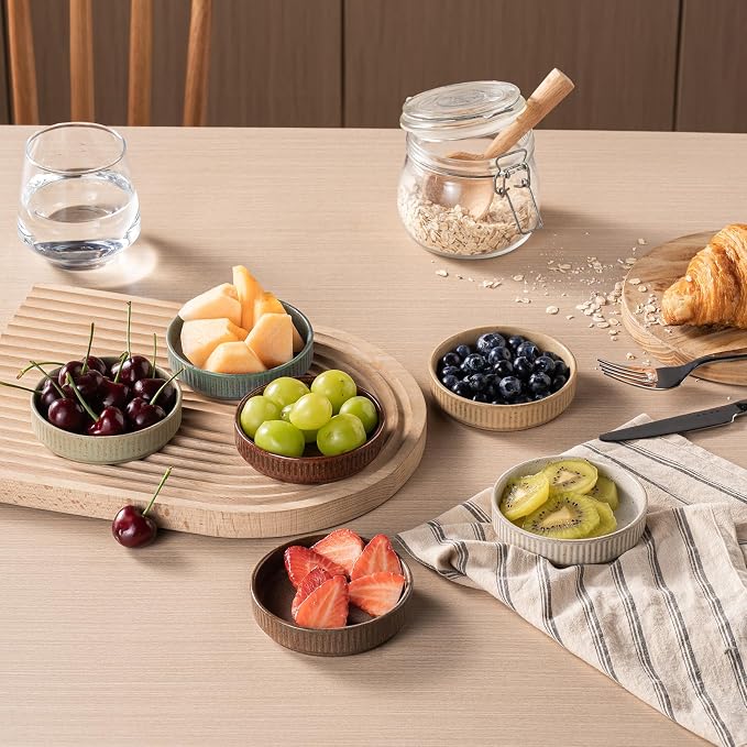 Ceramic Dipping Bowls Set - 4oz Oval Soy Sauce Dishes - Image 6