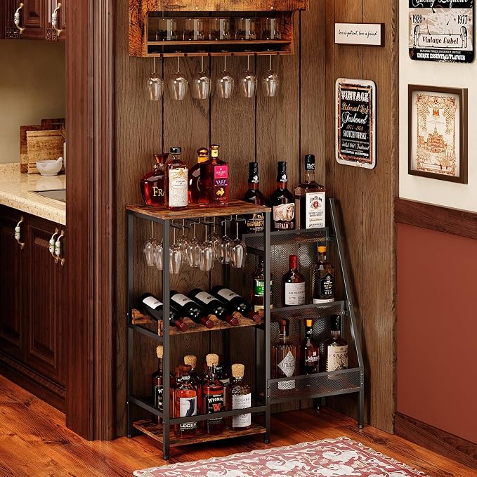 Versatile Liquor Stand for Home Bar, Wine Rack Freestanding Floor, Mini Bar - Image 4