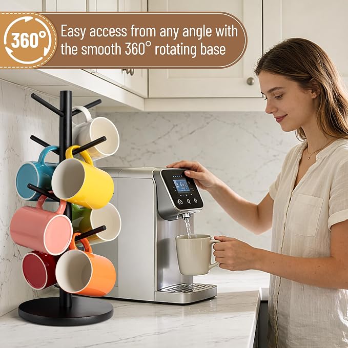 MyLifeUNIT Mug Holder Tree, 360° Rotated Coffee Cup Holder - Image 5
