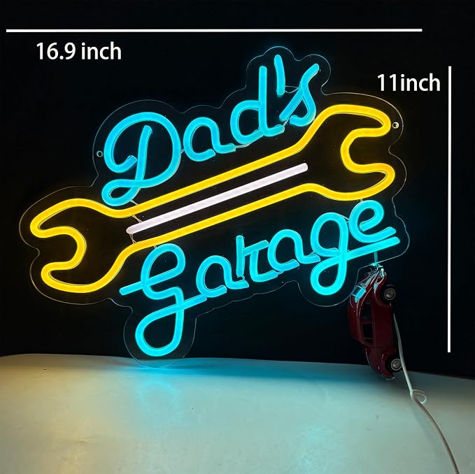 Dads Garage Neon Sign for Garage Decoration, Dad's gift Led Neon Light Up Sign - Image 5