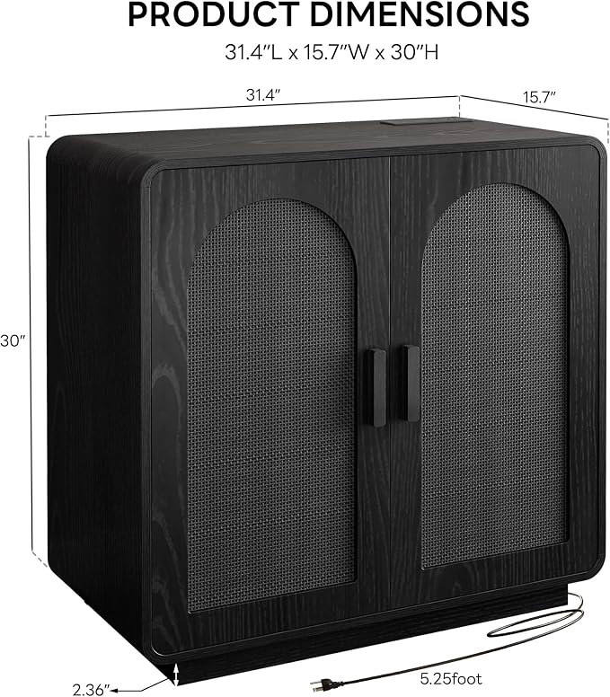 LIKIMIO Rattan Buffet Cabinet, Sideboard Cabinet - Image 2