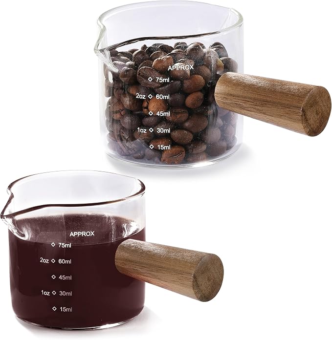 VRUIFA 2 Pack Measuring Cups, Espresso Shot Glass by Unknown