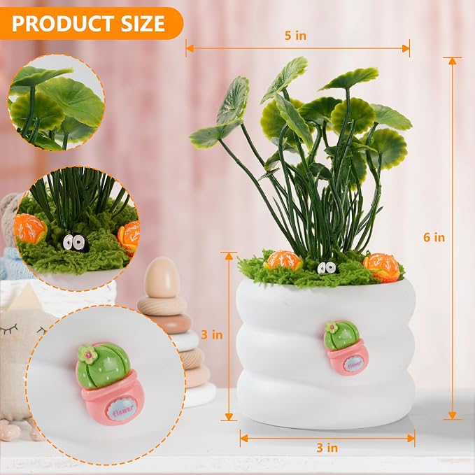 Mini Potted Fake Plants Artificial Plastic Eucalyptus Plants Centerpieces - Image 2