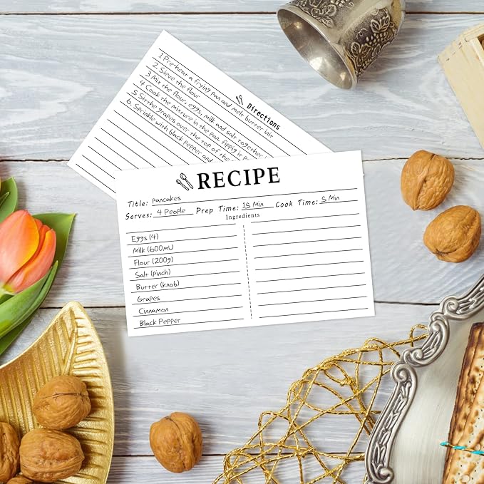 100 Count Recipe Cards, Recipe Cards 3x5 White, 3x5 Recipe Card Double Sided - Image 6