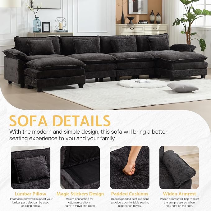 Modular Sectional Sofa, Cloud Couch - Image 3