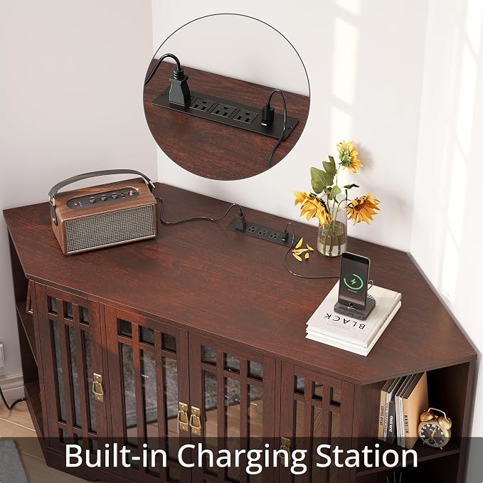 IRONCK Corner TV Stand for TVs up to 60 Inch - Image 4