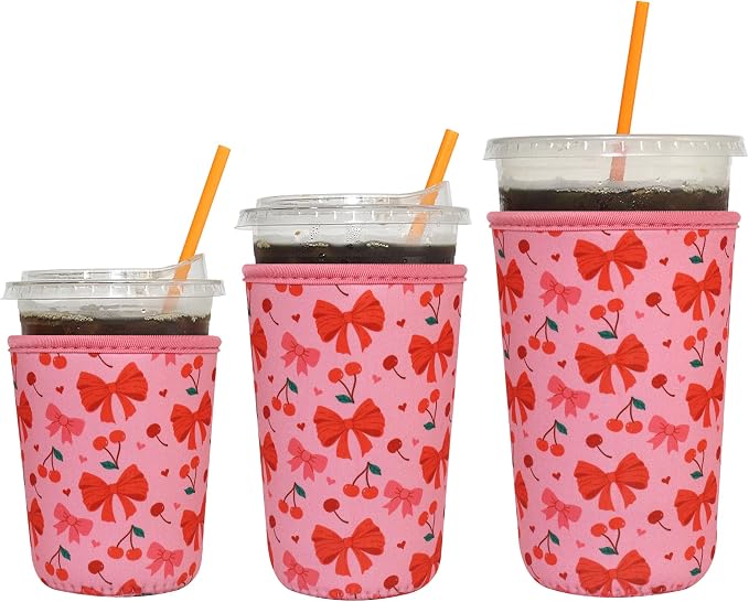 3 Pack Reusable Iced Coffee Sleeves by Xumbtvs