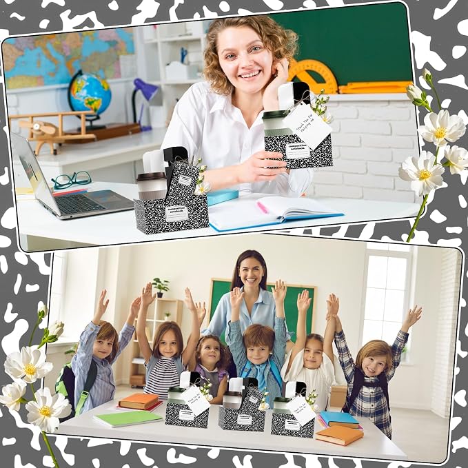 24 Set Teacher Appreciation Gifts Composition Notebook 2 Cup Drink Carrier - Image 6
