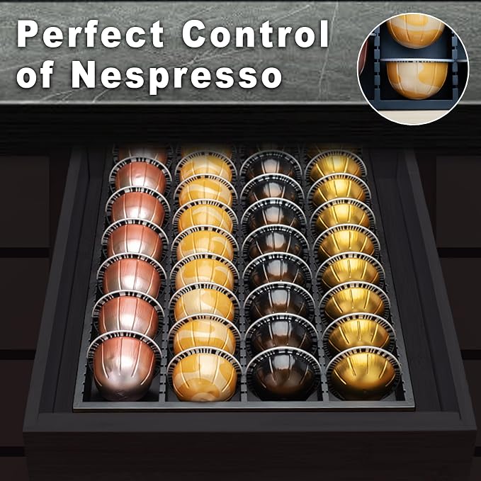MinBoo Bamboo Coffee Pod Storage Holder Drawer Insert - Image 4