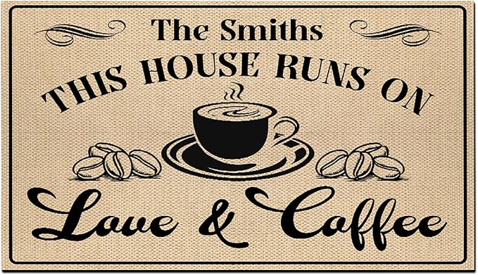 THUYPT Personalized Coffee Mat, Coffee Station Mat Quick Dry, Coffee Spill Mat by Handmade