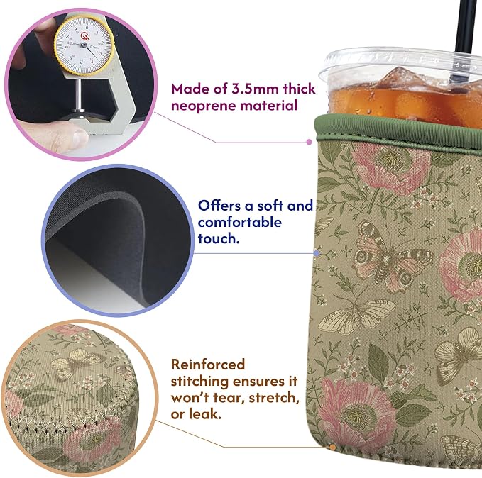 Reusable Insulated Neoprene Iced Coffee Sleeve - Image 2