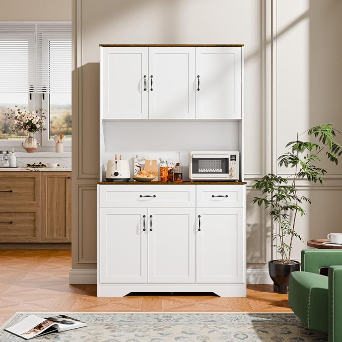 Cozy Castle 71" Tall Kitchen Hutch Cabinet - Image 5