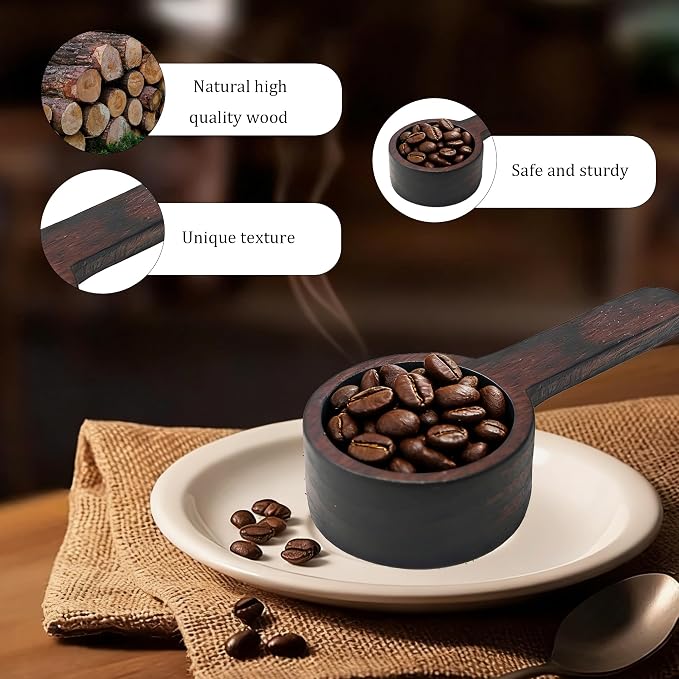 Walnut Wooden Coffee Scoop, Milk Powder, Solid Wood Tablespoon - Image 5