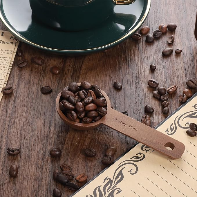Walnut Wooden Coffee Scoop for Jars, Coffee Scoop for Ground Coffe Handmade - Image 5