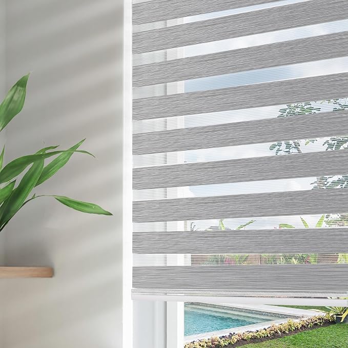 Joydeco Cordless Zebra Roller Shades by JOYDECO