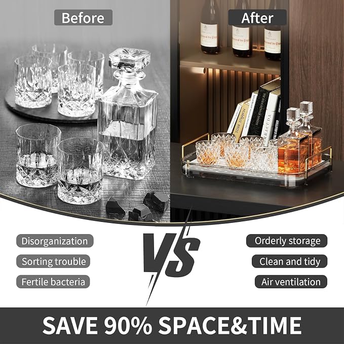 Seoneiro Whiskey Tray, Glass Cup Rack, Mug Holder, Coffee Cup Organizer - Image 4