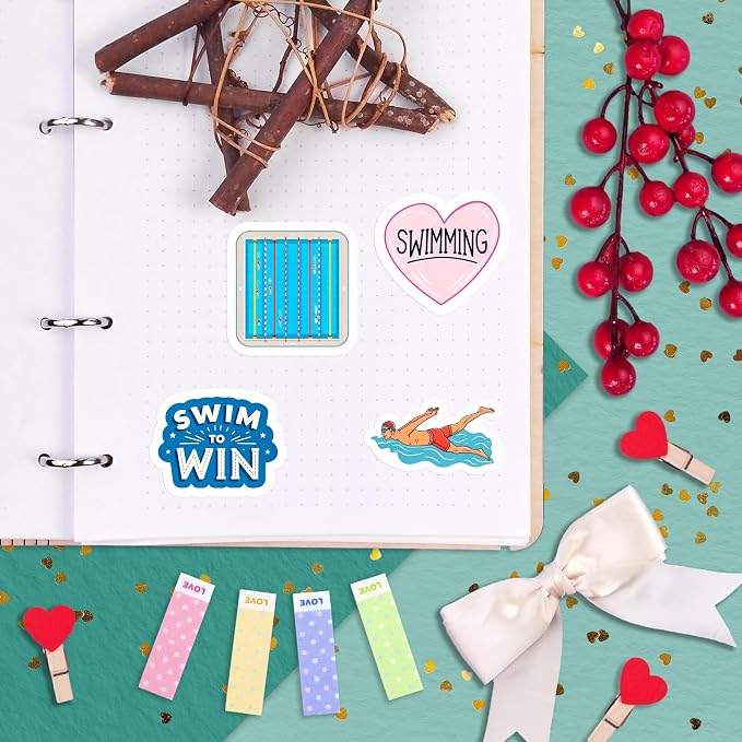 100Pcs Swim Stickers, Swimming Stickers - Image 6