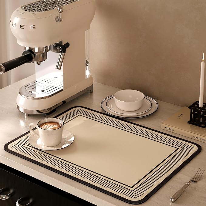 Coffee bar Mat & Dying Mats for Countertop, Quick Dry Absorbent Coffee Machine - Image 6