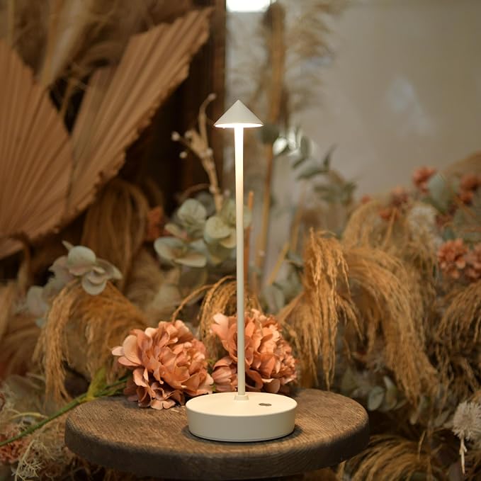 Set of 2 Rechargeable Cordless Table Lamp, 6000mAh LED Battery Operated Desk - Image 2