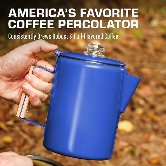 COLETTI Bozeman Blue Percolator Coffee Pot — Camping Coffee Makers — Camping’s - Image 3