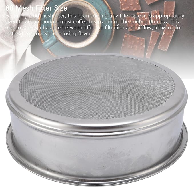 TOPINCN 60 Mesh Coffee Bean Cooler Filter, Stainless Steel Coffee Filter Screen - Image 8
