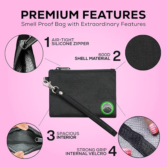 Small Smell Proof Bag 6" x 4", Smell Proof Container, Dog Tested Odor resistant - Image 2