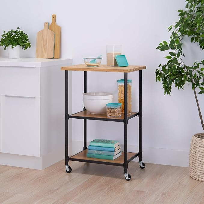 3-Tier Mobile Kitchen Storage Cart - Image 2