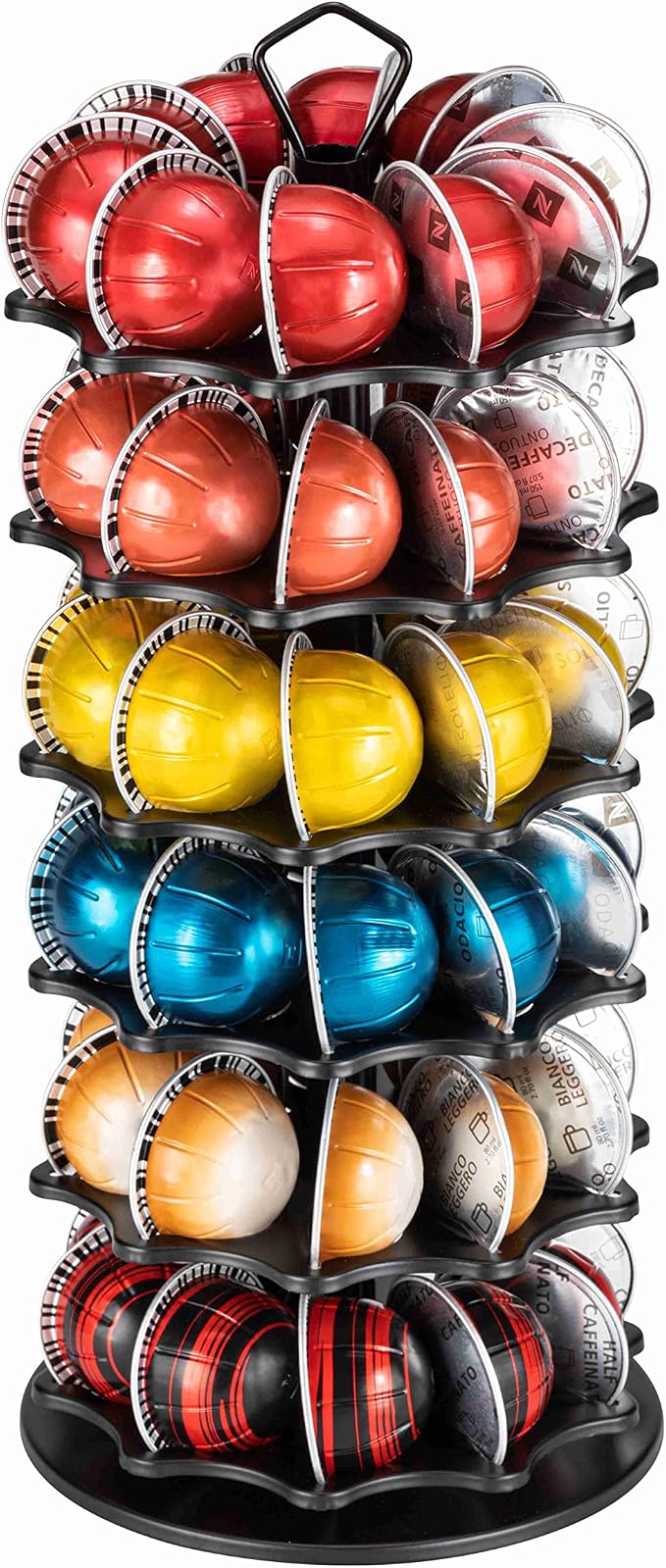 FlagShip 6 Tier Coffee Pod Holder Vertuo Carousel Stand Storage by FlagShip
