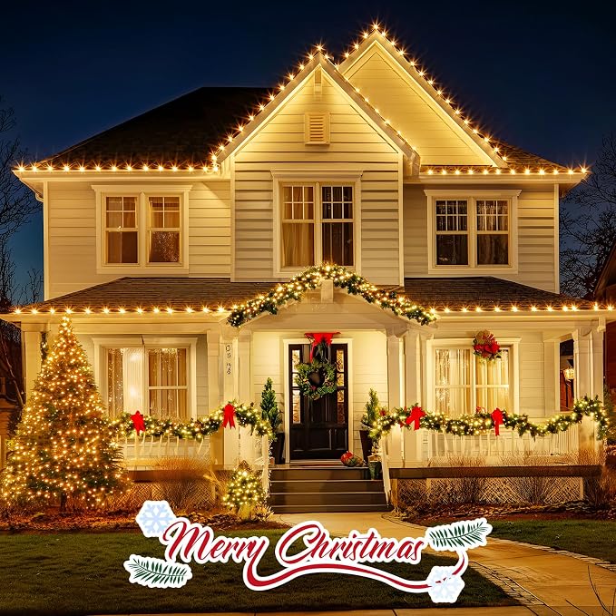 C9 Clear Christmas String Light, 50 Ft Vintage Christmas Tree Lights, Outdoor - Image 5