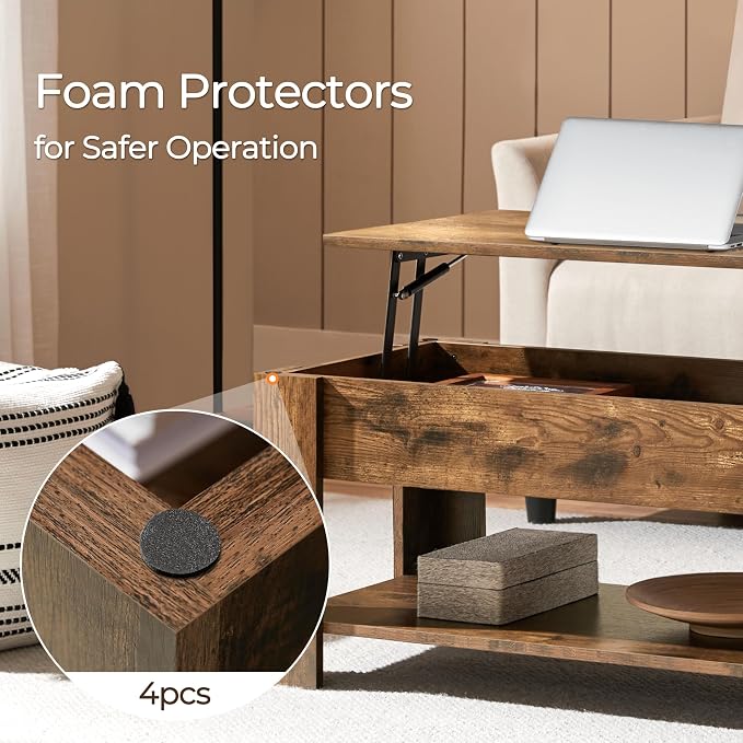 Yaheetech Coffee Table, Lift Top Coffee Table - Image 8