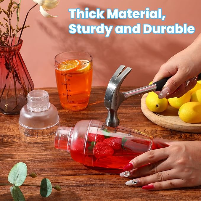 12 Pcs Plastic Cocktail Shaker Drink Mixer - Image 4