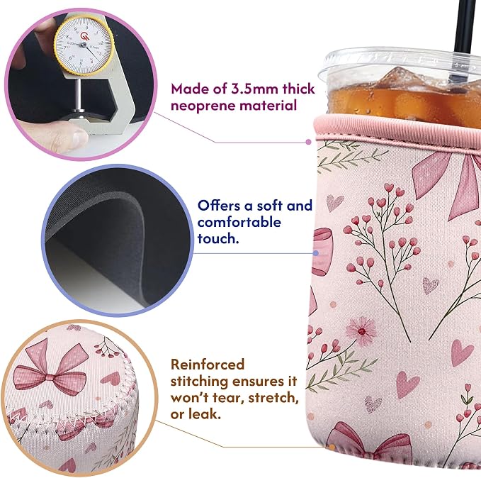 Reusable Insulated Neoprene Iced Coffee Sleeve - Image 2