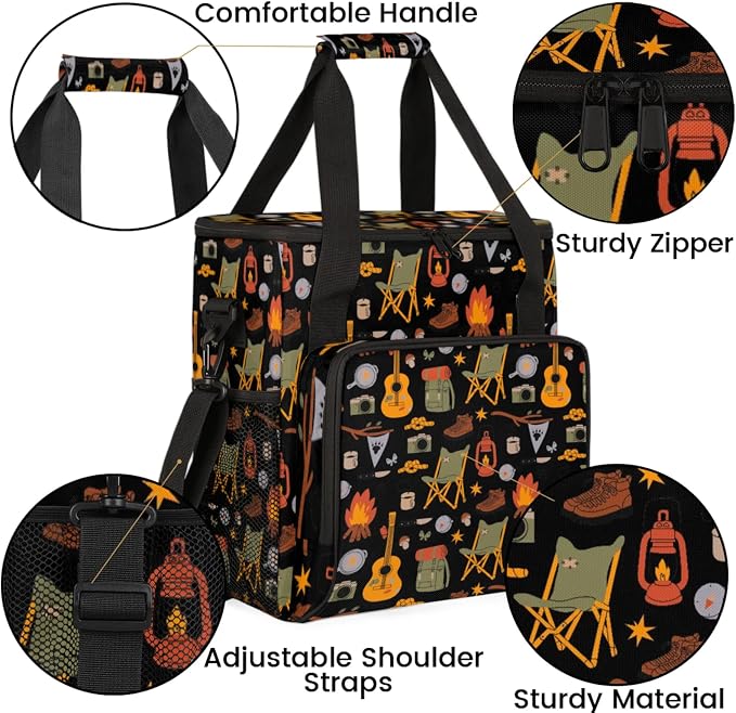 Camping Coffee Maker Travel Bag, Camping Large Carrying Storage Case Insulated - Image 6