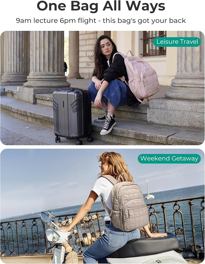 BAGSMART College Laptop Backpack, Travel Backpack - Image 8