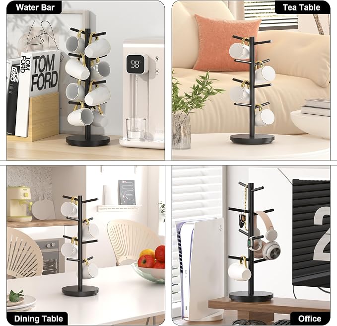 Wisuce Coffee Mug Holder Tree Upgraded 360Rotated Cup Holder - Image 6