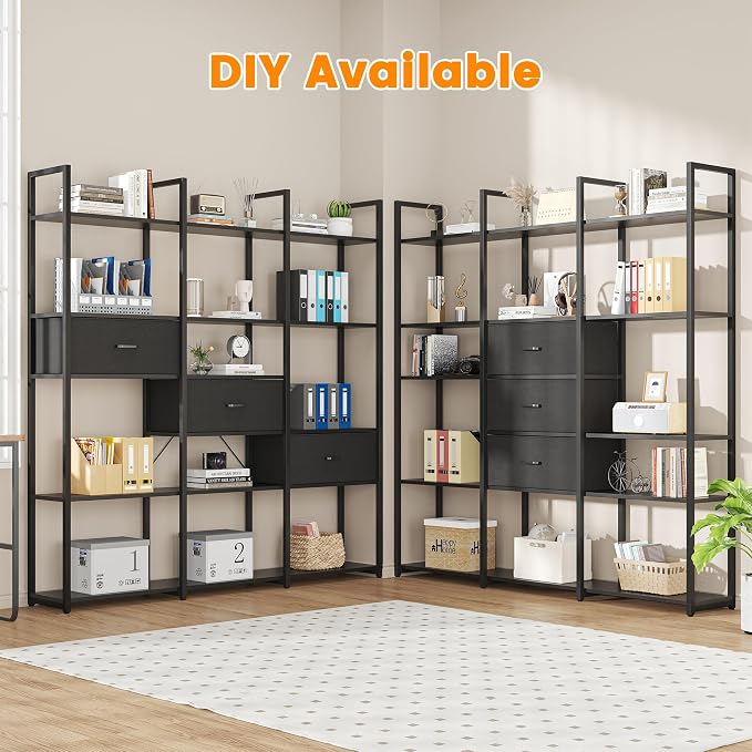 Triple Wide 6 Tiers Industrial Book shelf - Image 4