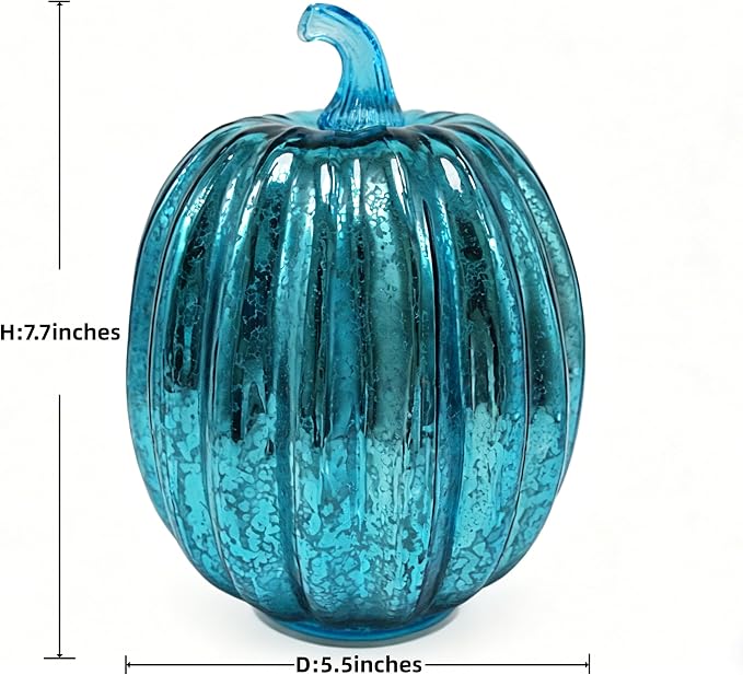 Mercury Glass Pumpkin Light - Image 9