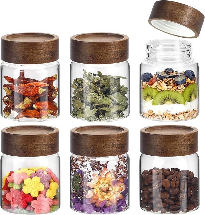 5oz Glass Spice Mason Jars by OULOVECO
