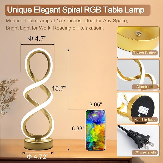 Modern Adebime RGB Table Lamp - Image 6