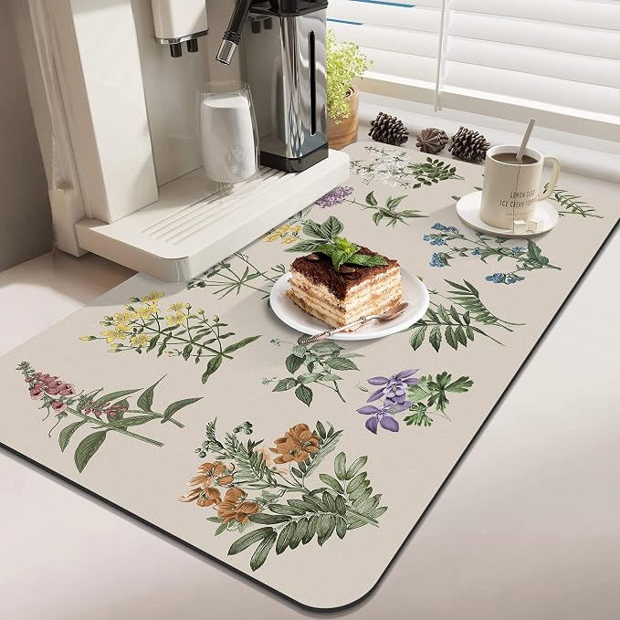 LOKHOM Dish Drying Mat for Kitchen Counter, Dish Drainer Rack Mat for Kitchen - Image 4